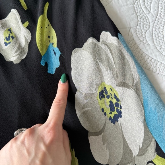 Vintage 90s Betsey Johnson Silk Floral Print Spaghetti Strap Maxi Dress - Picture 6 of 15